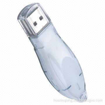 Plastic USB Drive w/ 128MB-64GB Capacity/Logo Design/Supports Microsoft's Windows XP/Linux 2.4.x OS